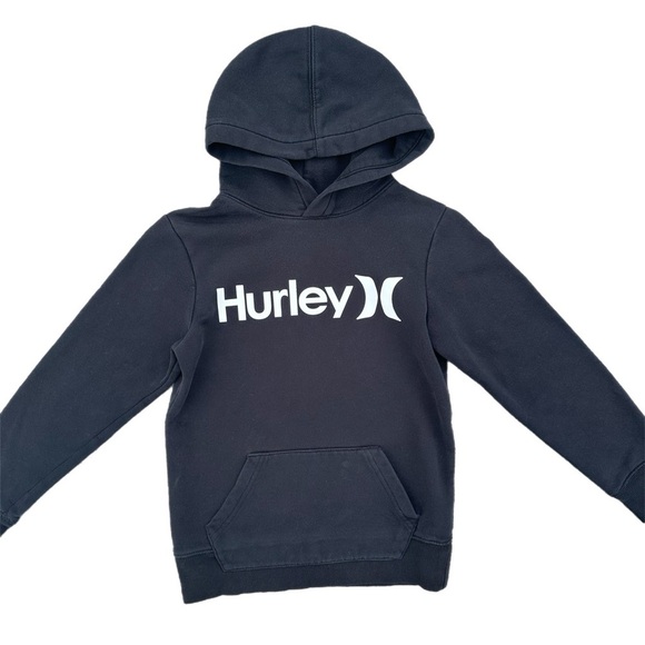 Hurley Boys Black Pullover Hoodie Size 7/8 - Picture 1 of 6